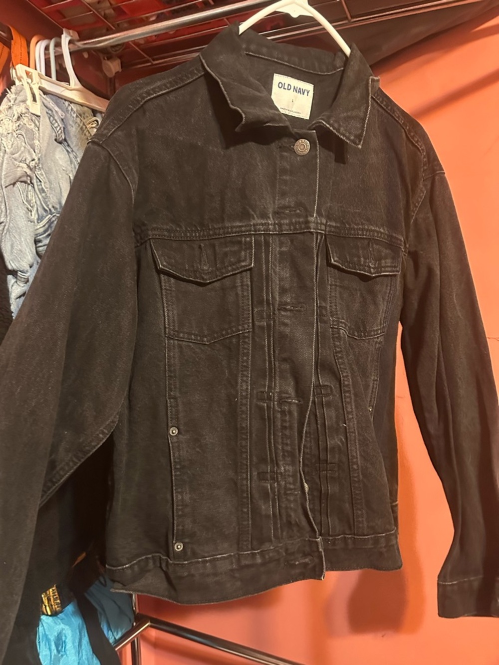 Old Navy Black Washed Jeans Jacket